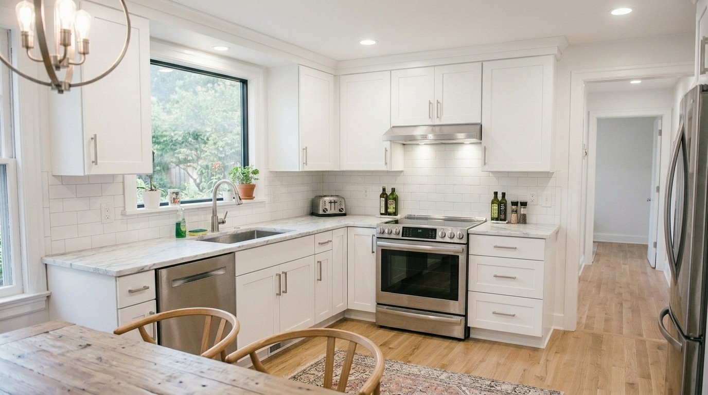 Ballantyne Bright Shaker Transformation - After Completed Kitchen Installation