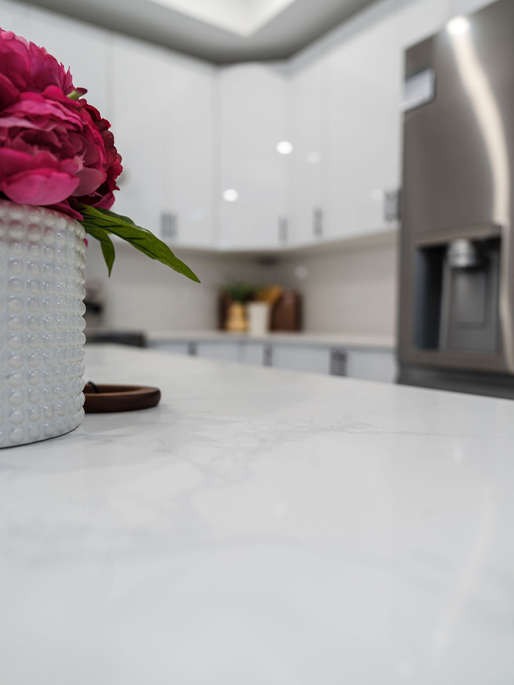 Flat door high gloss modern kitchen cabinets
